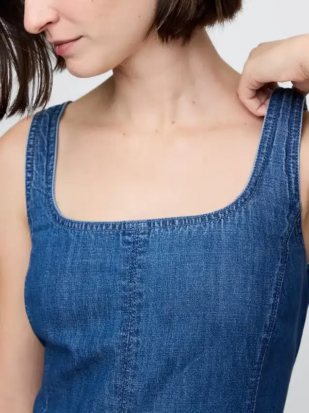 Minikjole i denim