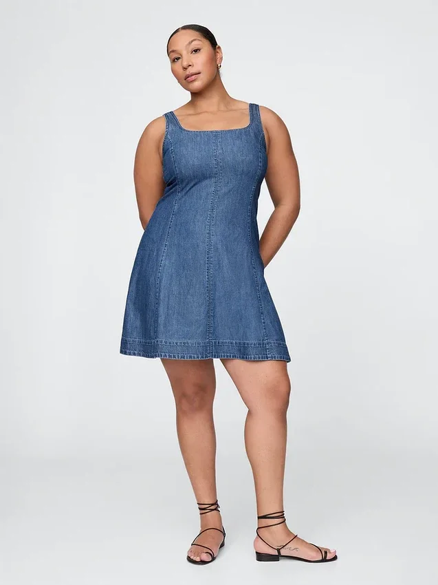 Minikjole i denim