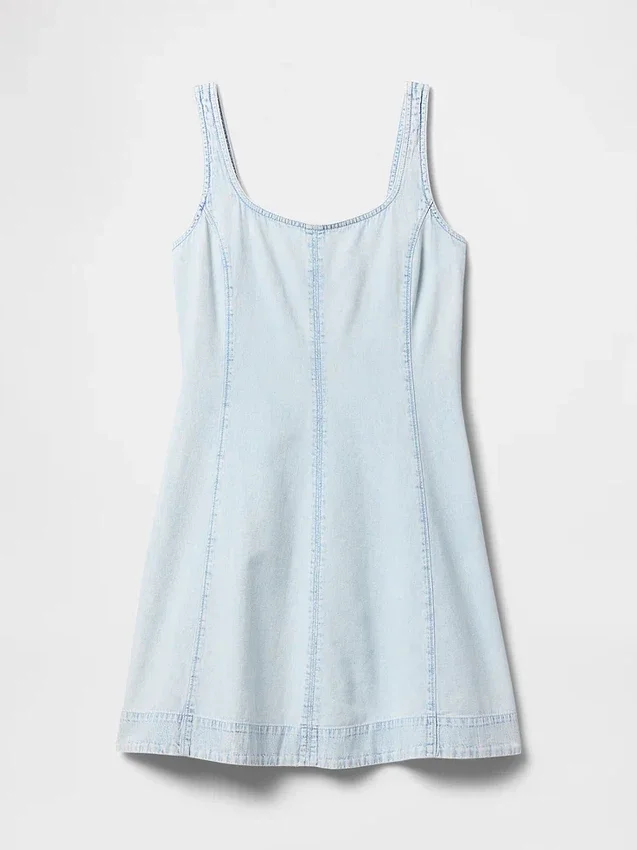 Minikjole i denim