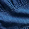 Minikjole i denim med puffermmer til barn