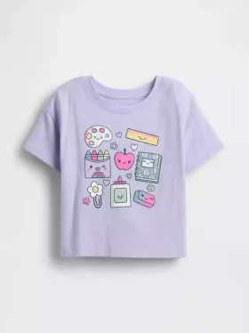 Mix & Match-T-skjorte med avslappet grafisk trykk for Baby og Småbarn