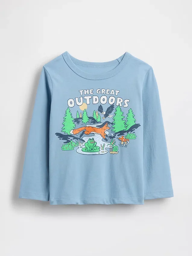 Mix & Match-T-skjorte med grafisk trykk for Baby og Småbarn