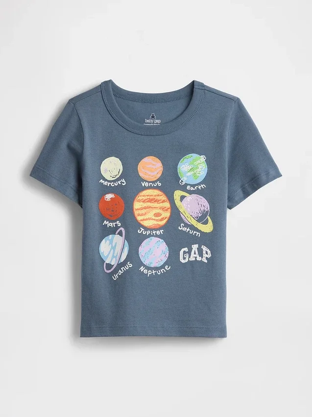 Mix & Match-T-skjorte med grafisk trykk for Baby og Småbarn
