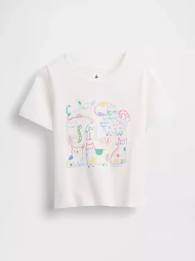 Mix & Match-T-skjorte med grafisk trykk for Baby og Småbarn