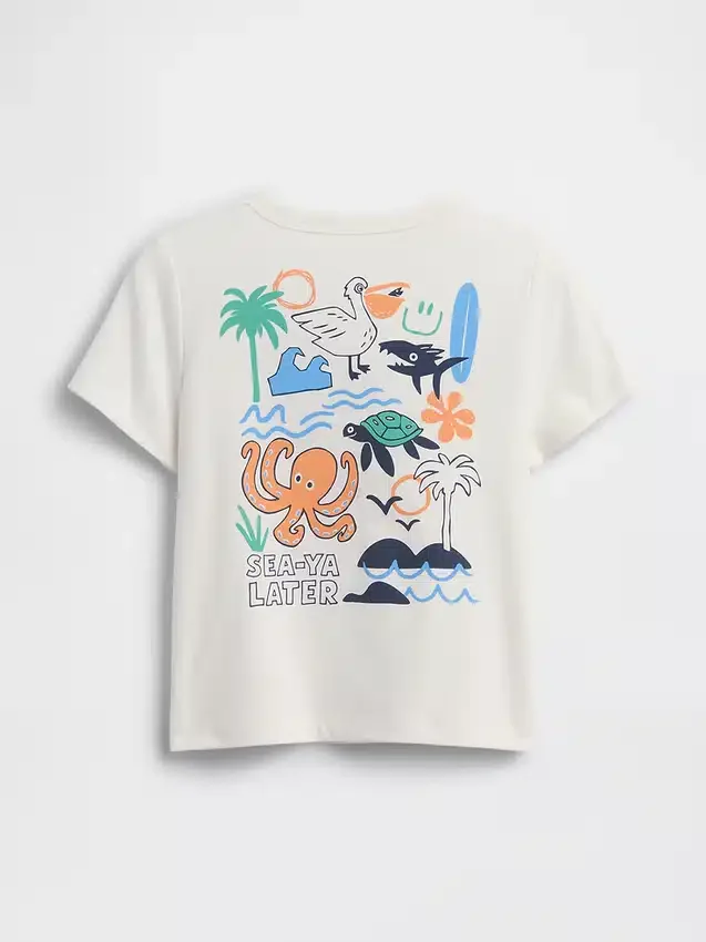 Mix & Match-T-skjorte med grafisk trykk for Baby og Småbarn