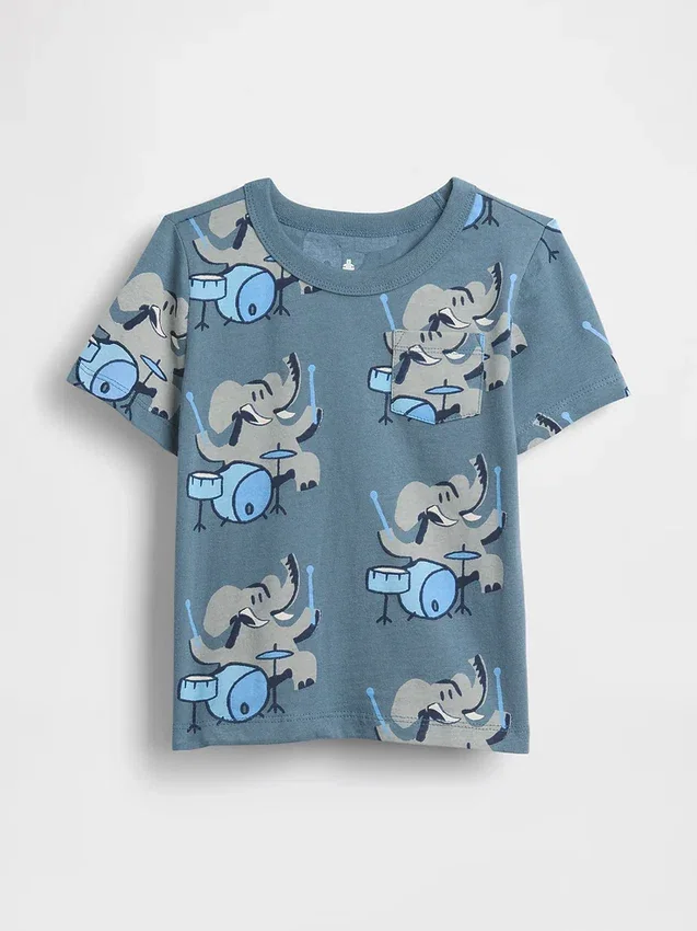 Mix & Match-T-skjorte med lomme for Baby og Småbarn