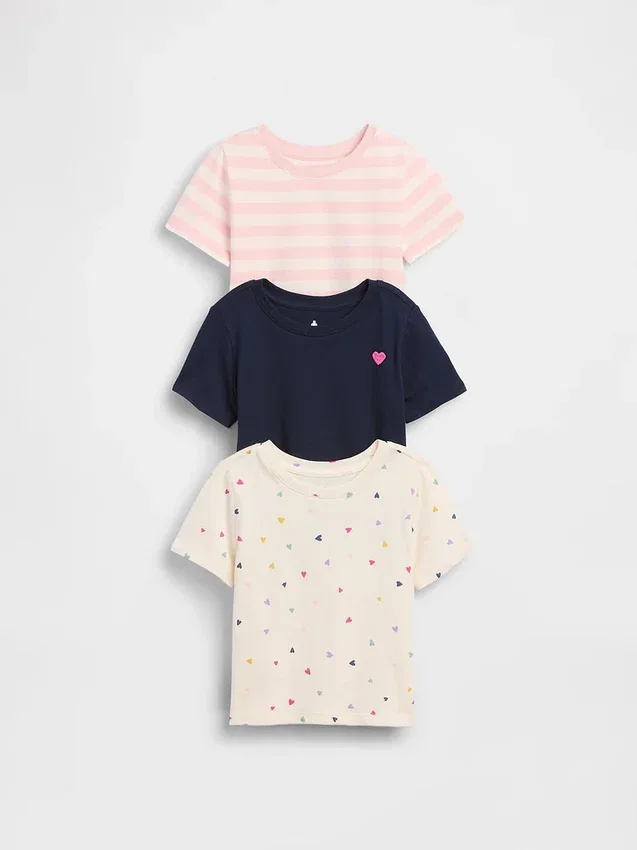 Mix & Match-T-skjorter for Baby og Småbarn (3-pakning)