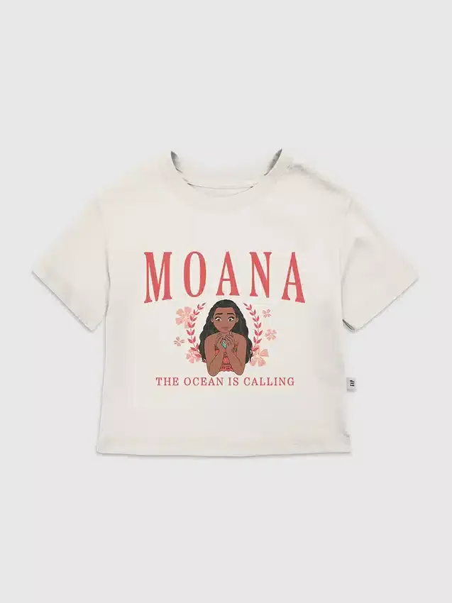 Moana-T-skjorte med grafisk trykk for småbarn