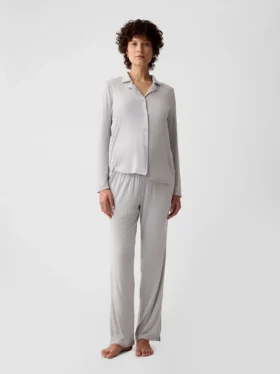 Modal-pyjamas-skjorte for mammaklær