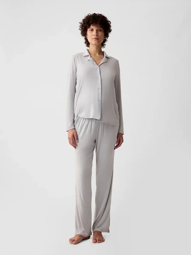 Modal-pyjamas-skjorte for mammaklær