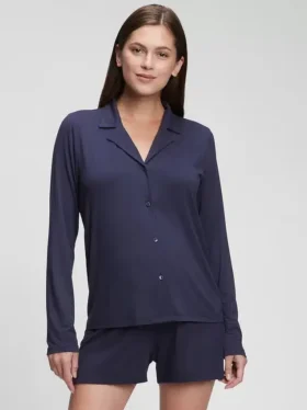 Modal-pyjamas-skjorte for mammaklær
