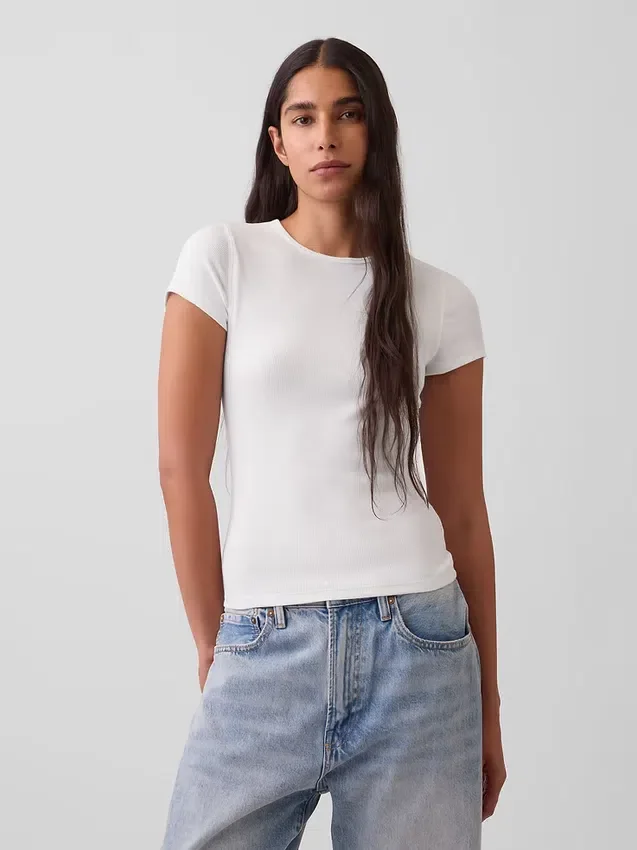 Modern Rib T-skjorte