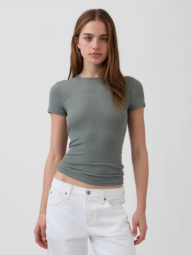 Modern Rib T-skjorte