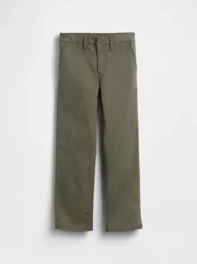 Moderne, avslappede, rette kakibukser for barn