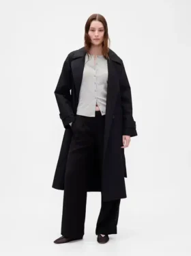 Moderne cardigan med rund hals