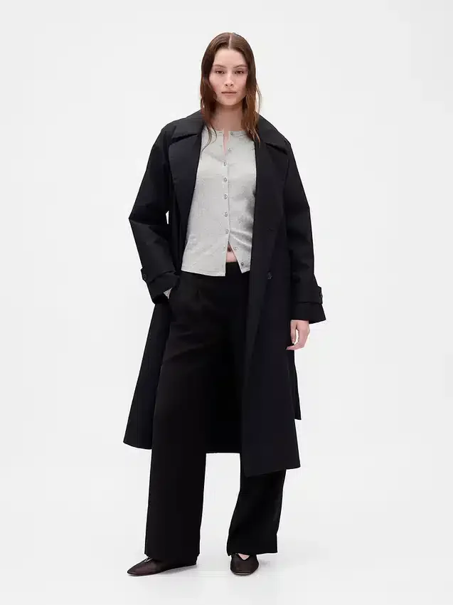 Moderne cardigan med rund hals