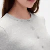 Moderne cardigan med rund hals