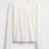 Moderne cardigan med rund hals