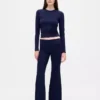 Moderne pyjamasleggings med brettet linning