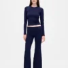 Moderne pyjamasleggings med brettet linning