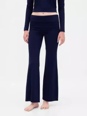 Moderne pyjamasleggings med brettet linning