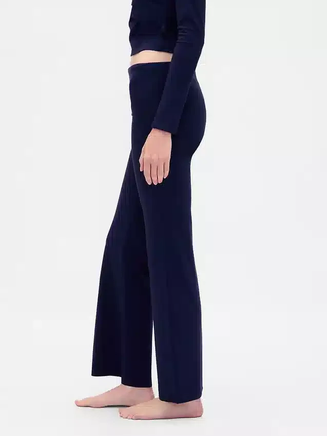 Moderne pyjamasleggings med brettet linning