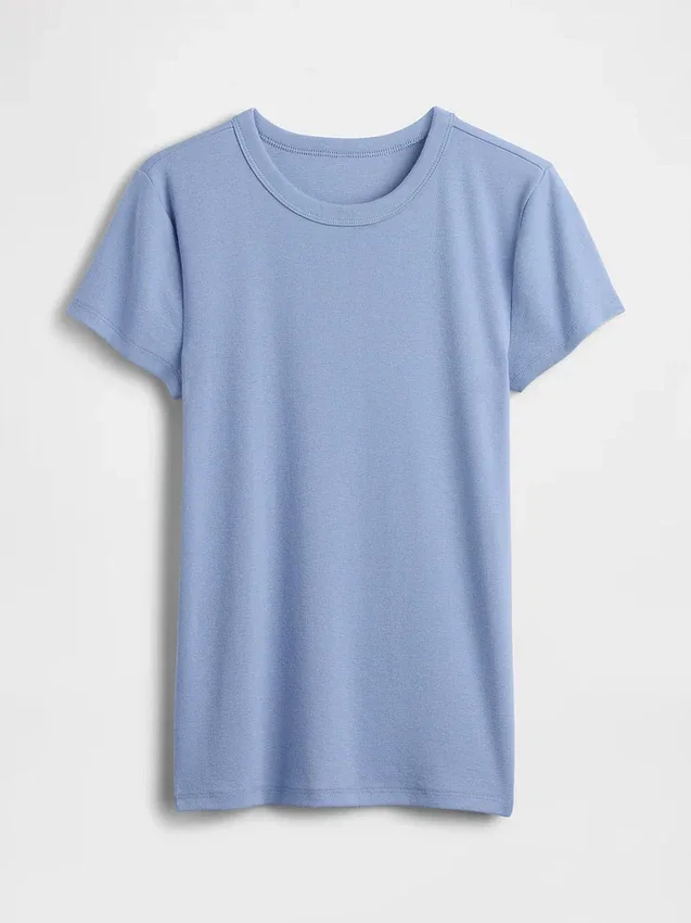Moderne T-skjorte med rund hals