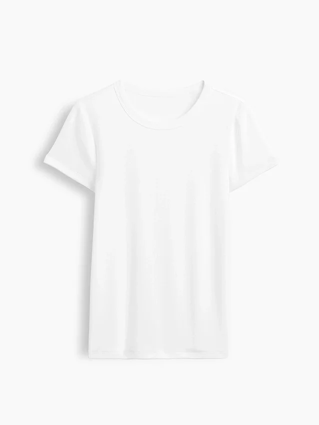 Moderne T-skjorte med rund hals