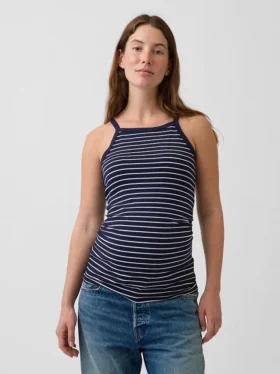 Moderne tank-top med forklehals for mammaklær