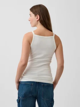 Moderne tank-top med forklehals for mammaklær