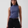 Moderne tank-top med høyhals