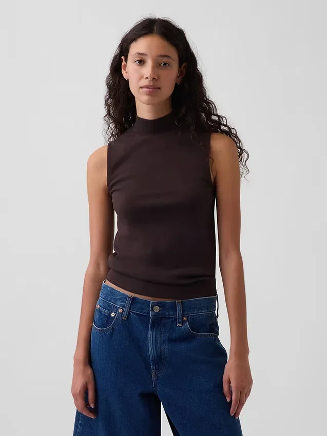 Moderne tank-top med høyhals