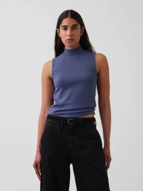 Moderne tank-top med høyhals