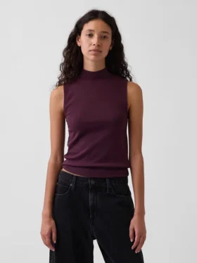 Moderne tank-top med høyhals