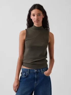 Moderne tank-top med høyhals