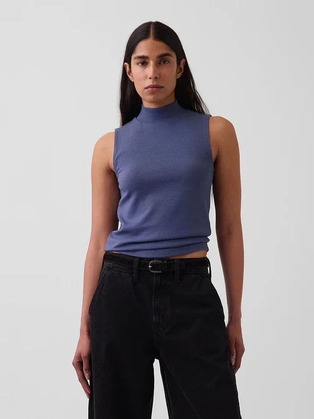 Moderne tank-top med høyhals