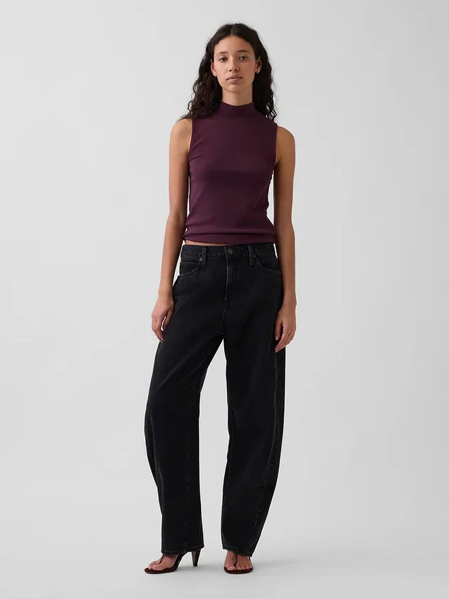 Moderne tank-top med høyhals