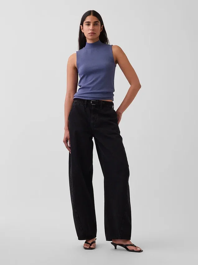 Moderne tank-top med høyhals