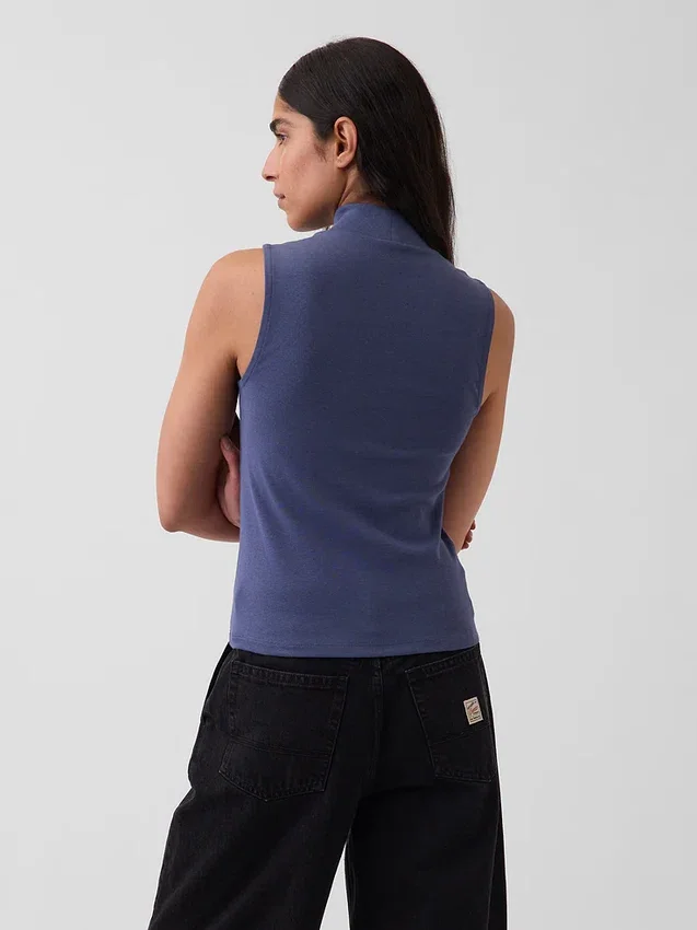 Moderne tank-top med høyhals