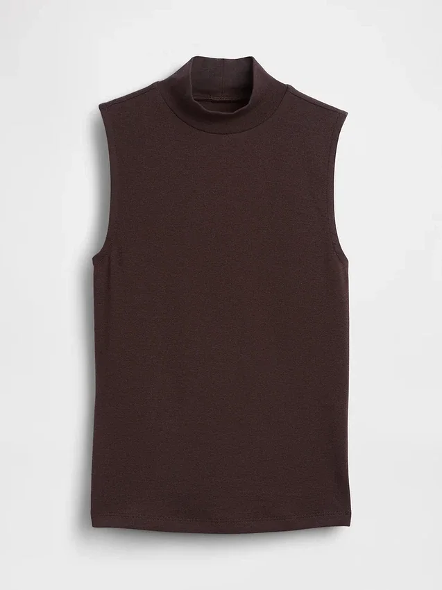 Moderne tank-top med høyhals