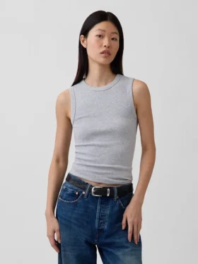 Moderne tank-top med rund hals
