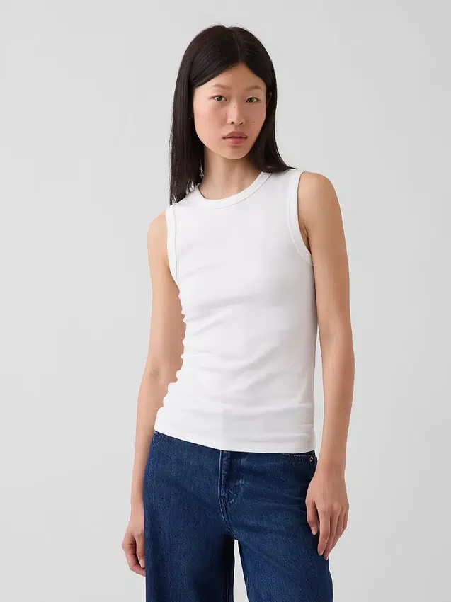 Moderne tank-top med rund hals