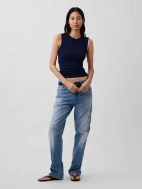 Moderne tank-top med rund hals