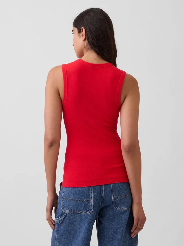 Moderne tank-top med rund hals