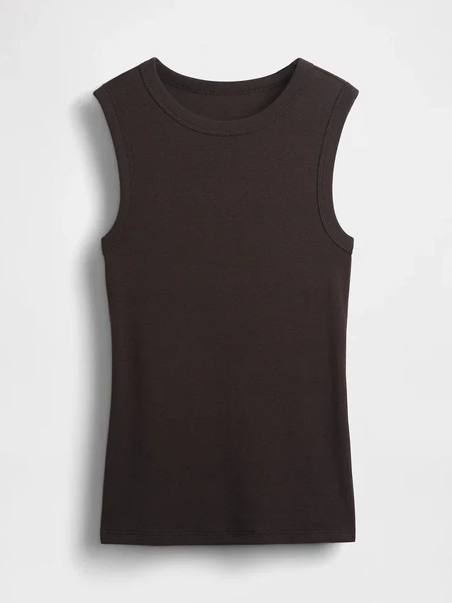 Moderne tank-top med rund hals