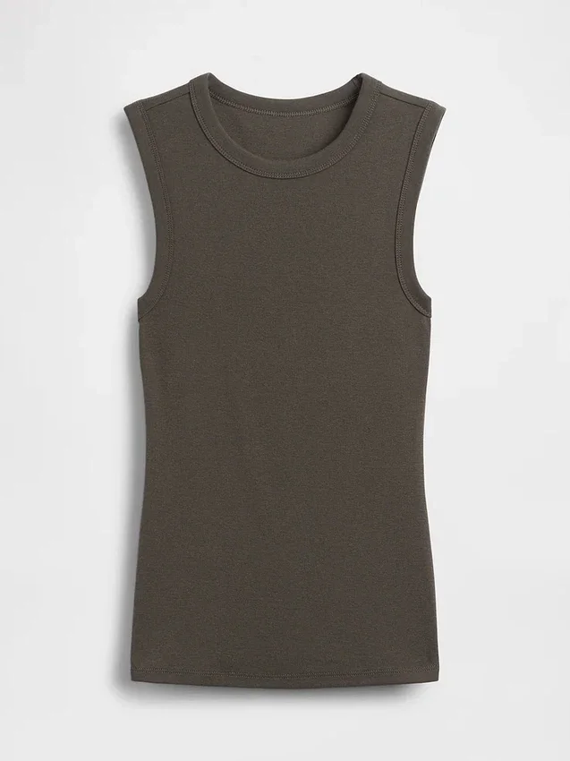 Moderne tank-top med rund hals
