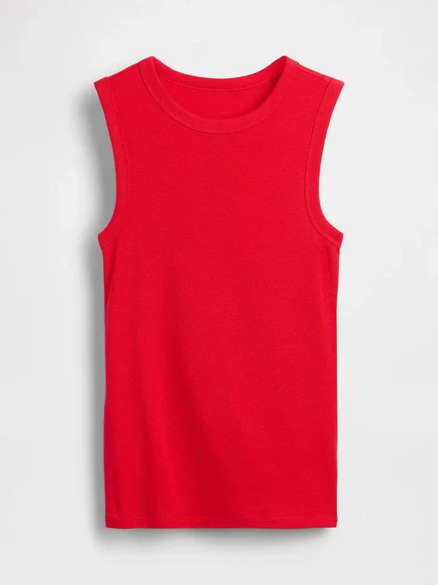 Moderne tank-top med rund hals