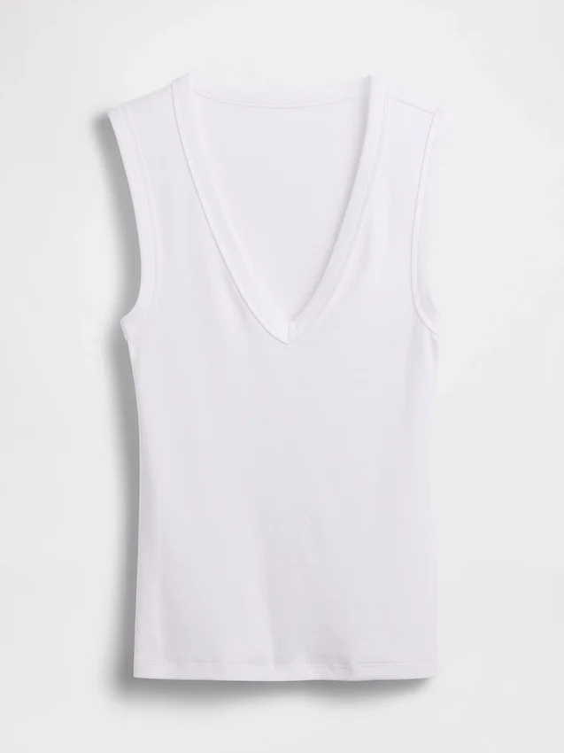 Moderne tank-top med V-hals
