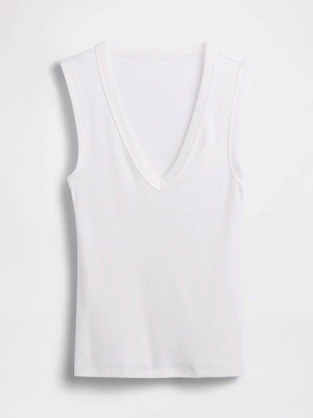 Moderne tank-top med V-hals
