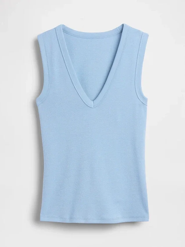 Moderne tank-top med V-hals